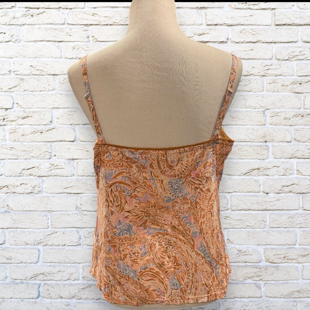 Like New Democracy Paisley Patterned Cami / Tank Size Large - Picture 3 of 5